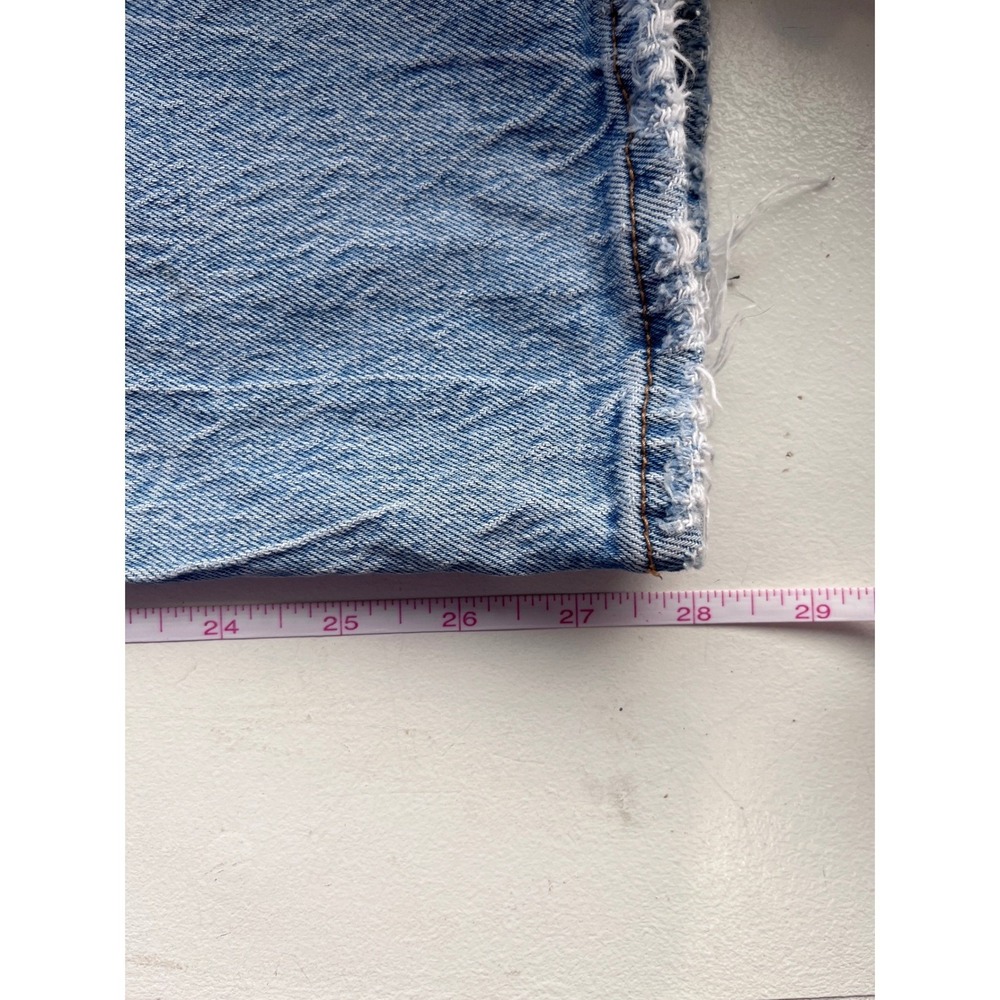 Abercrombie & Fitch Curve Love 90s Straight Ultra High Rise Distressed Jeans 24 - Picture 5 of 5